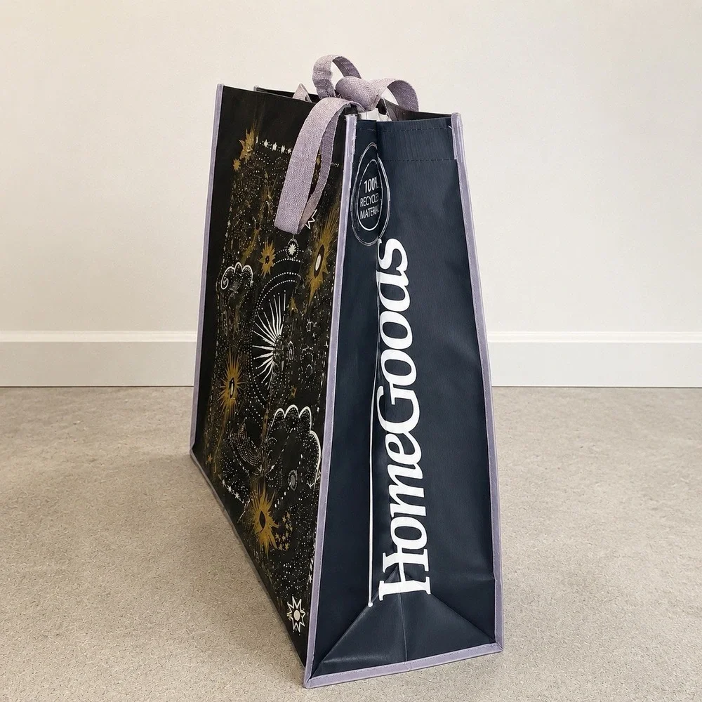 NWT Set Of 3 Viral Celestial Moon‎ Star Reusable Homegoods Tote Bags Ecofriendly